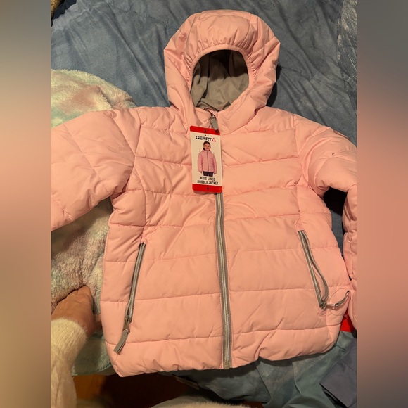 NWT Gerry Light Pink Kids Lined Bubble Jacket Size 6 - Picture 11 of 11